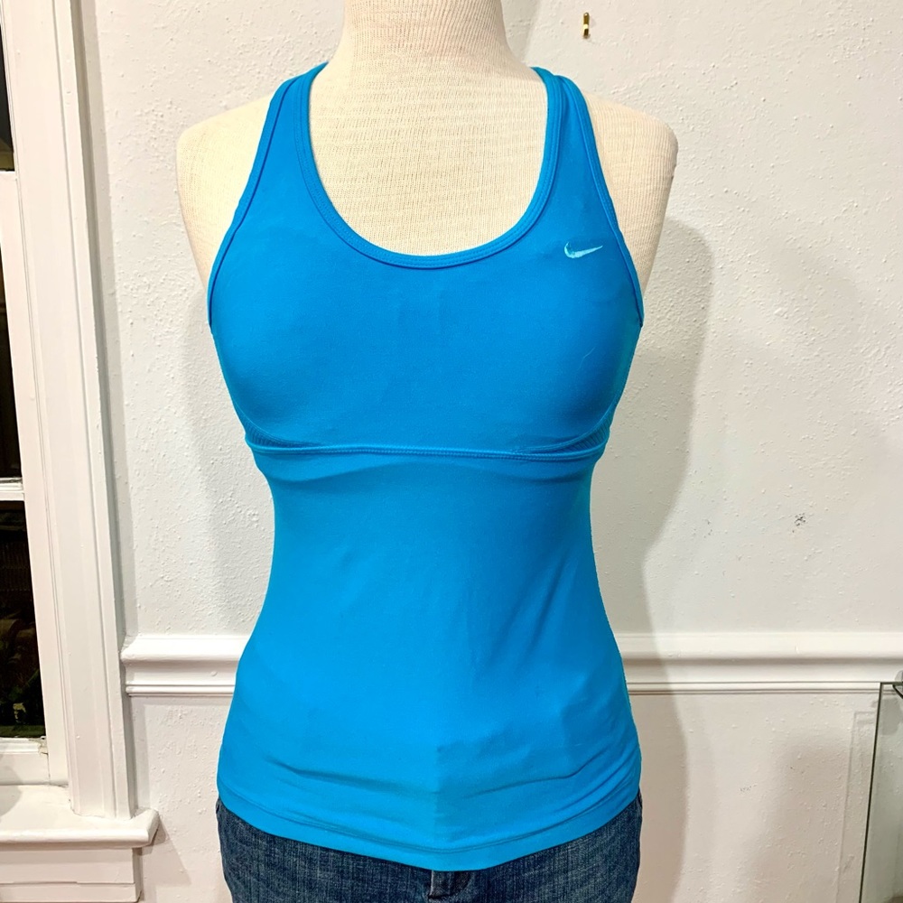 Nike Blue Workout Racerback Tank Top, women’s size S